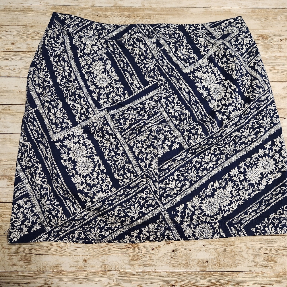 Karon Scott Petites Size 12p Navy/white Skort - Picture 6 of 7